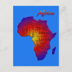 Carte postale de l'Afrique