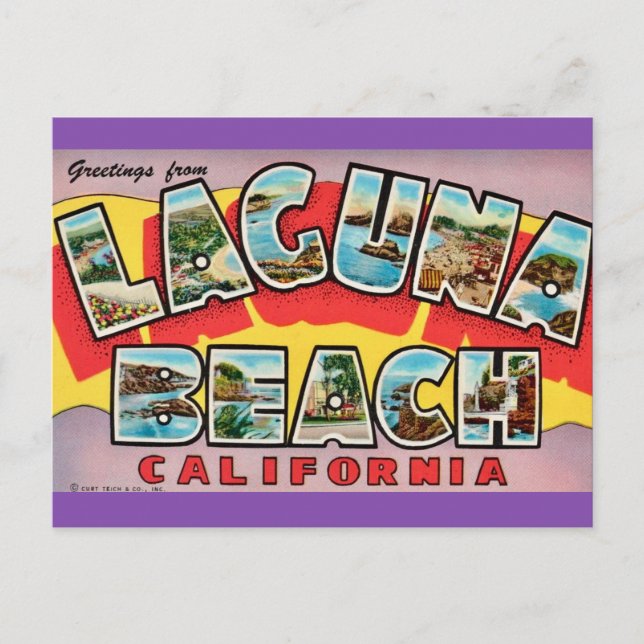 Carte postale de Laguna Beach CA (Devant)