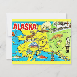Carte postale de l'Alaska vintage
