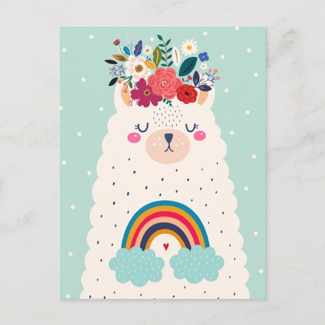 Carte postale de lama mignon (Devant)