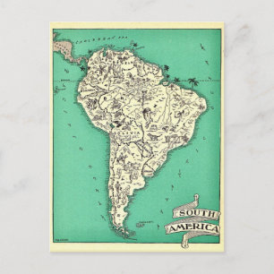 Carte postale de l'Amérique du Sud