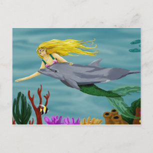 Carte postale de l'ami de la sirène