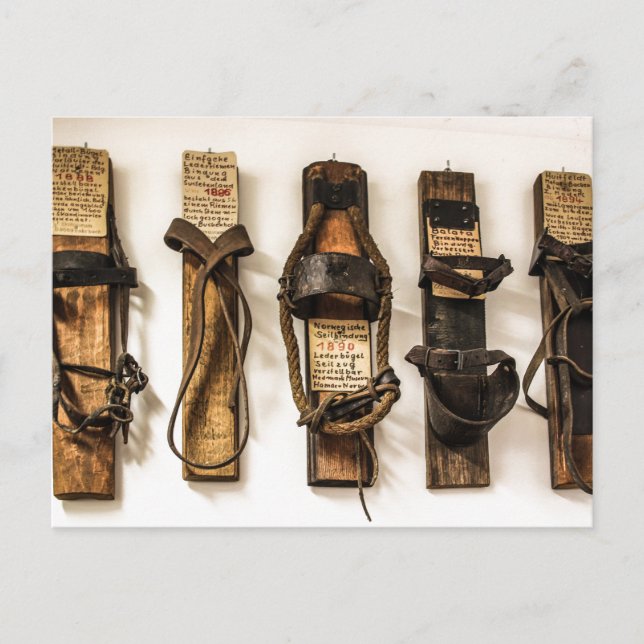 Carte postale de l'ancien temps de ski (Devant)