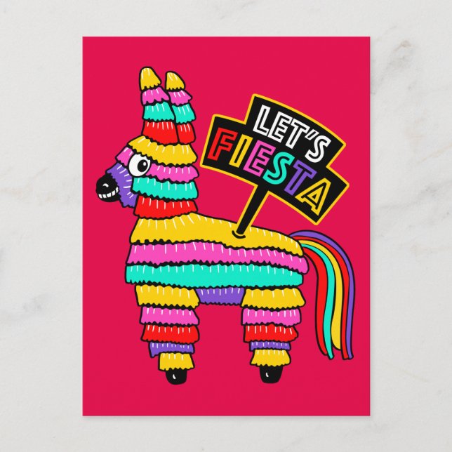 Carte postale de l'âne mexicain piñata (Devant)