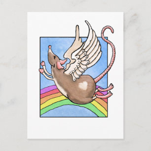 Carte postale de l'ange rat