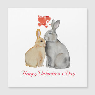 Carte postale de lapin mignon de la Saint-Valentin