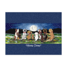 Carte postale de l'Aquarelle Whimsical Dog in the 