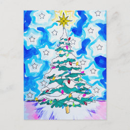 Carte postale de l'arbre de Noël