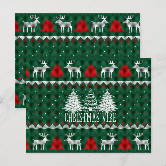 carte postale de l'arbre de Noël pour la joie de N (Devant / Derrière)