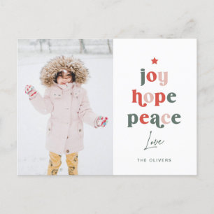 Carte postale de l'arbre des mots de vacances