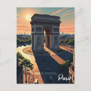Carte postale de l'Arc de Triomphe de Paris