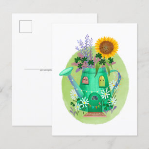 Carte postale de l'arrosage vert