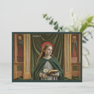 Carte postale de l'art catholique | Saint Dymphna