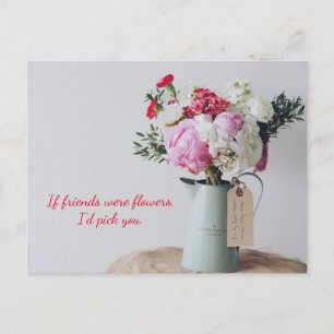 Carte postale de l'assortiment Floral rose