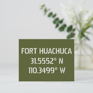 Carte postale de latitude et longitude de Fort Hua