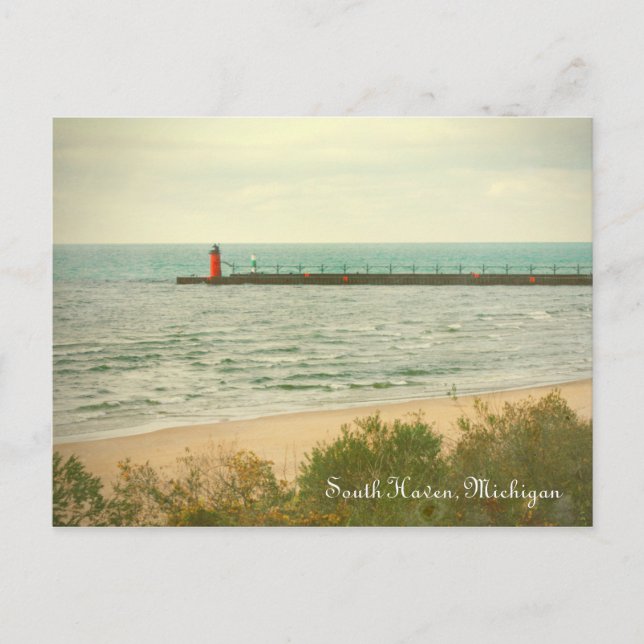 Carte postale de l'automne South Haven Michigan Li (Devant)