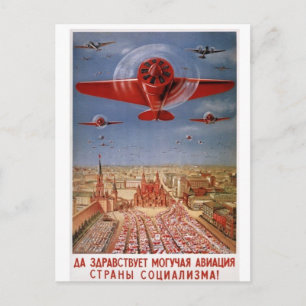 carte postale de l'avion soviétique