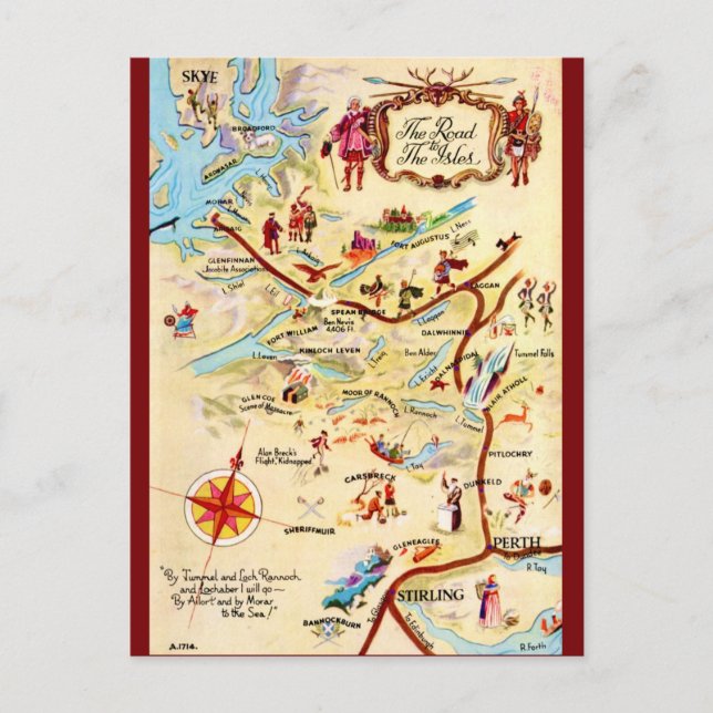 Carte postale de l'Écosse : la route des îles (Devant)