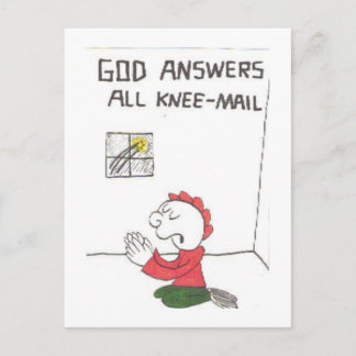 Carte postale de l'église animée et amusante