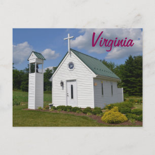 Carte postale de l'église de Virginie
