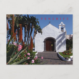 Carte postale de l'église petite vue de Tenerife