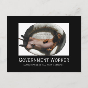 Carte postale de l'employé du gouvernement