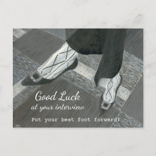 Carte postale de l'entretien d'emploi Good Luck