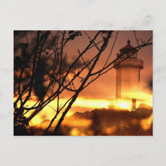 Carte postale de l'État de Washington - Phare au c