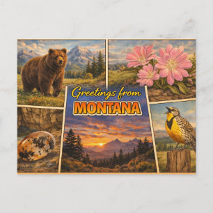 Carte postale de l'État du Montana