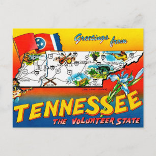 Carte postale de l'État du Tennessee Volunteer