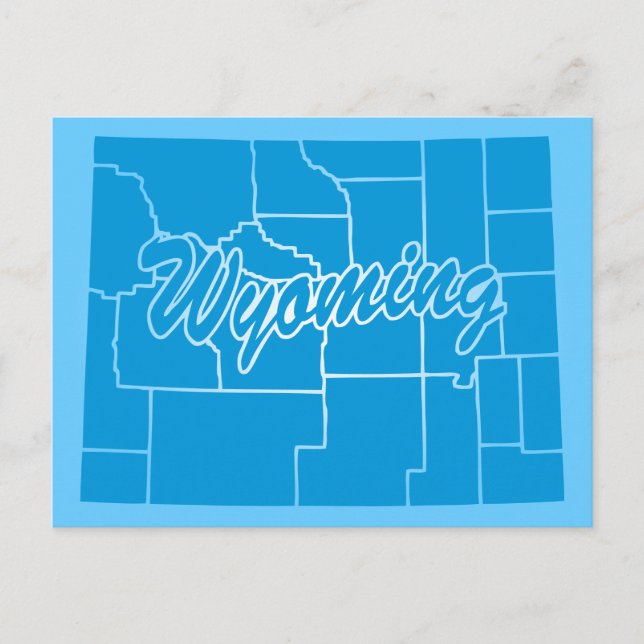 Carte postale de l'État du Wyoming (Devant)