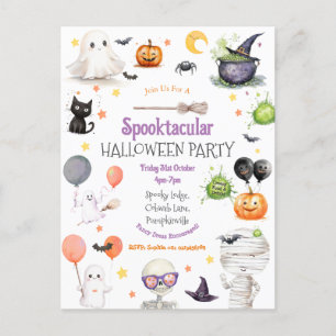 Carte postale de l'Halloween pour les enfants mign