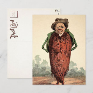 Carte postale de l'homme légume victorien 