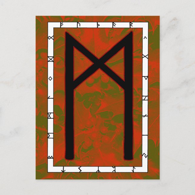 Carte postale de l'humanité Rune Mannaz (Devant)