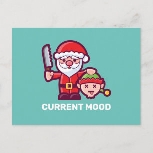 Carte postale de l'humeur actuelle Père Noël et El