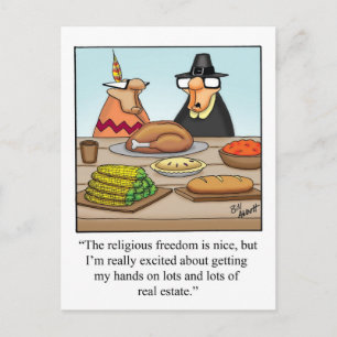 Carte postale de l'Humour Thanksgiving drôle
