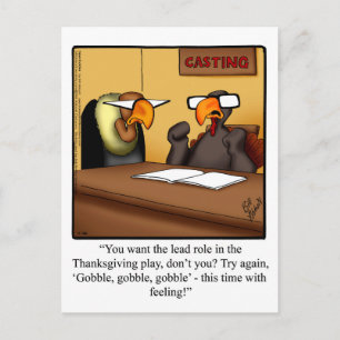 Carte postale de l'Humour Thanksgiving drôle