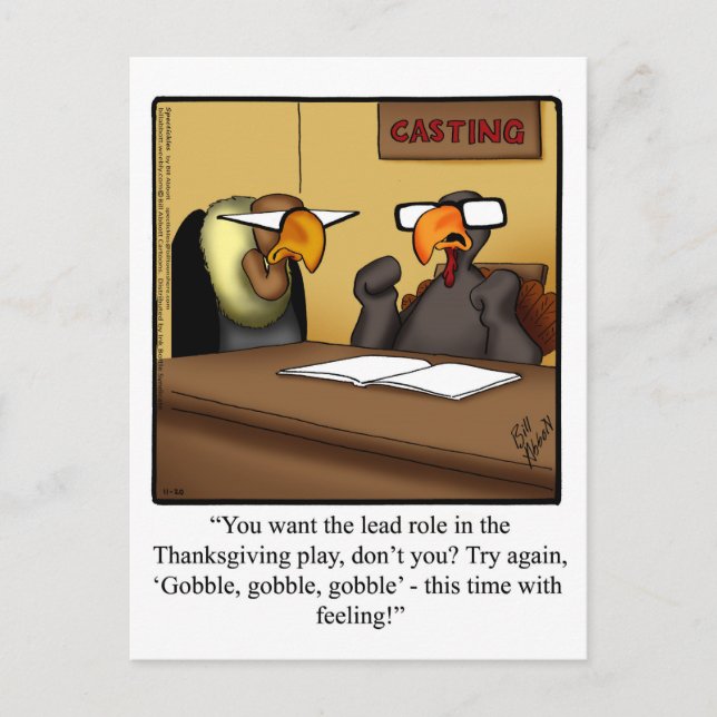 Carte postale de l'Humour Thanksgiving drôle (Devant)