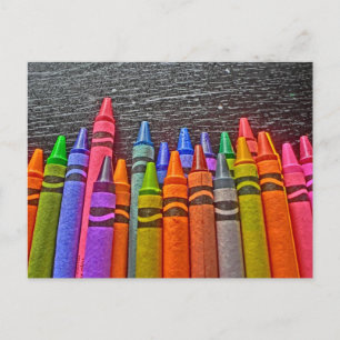 Carte postale de l'idée brillante crayon coloré