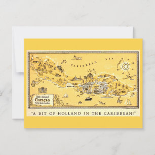 Carte postale de l'île de Curaçao en Hollande