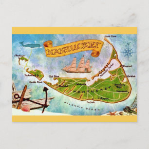 Carte postale de l'île de Nantucket MA