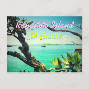 Carte postale de l'île de Rangitoto, Nouvelle-Zéla