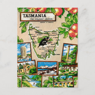 Carte postale de l'île de vacances de Tasmanie