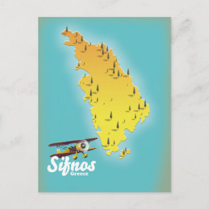 Carte postale de l'île grecque de Samos