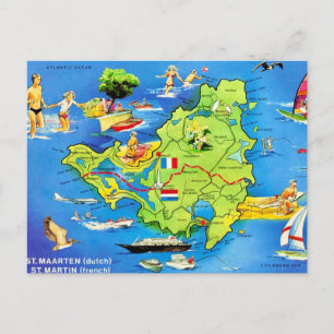 Carte postale de l'île Saint-Martin