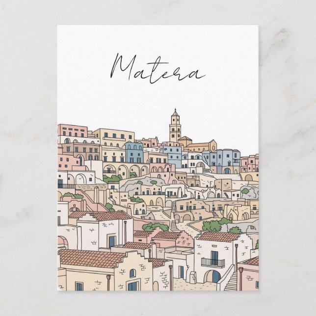 Carte postale de l'illustration de voyage Matera I (Devant)