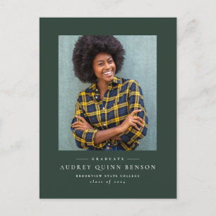 Carte postale de l'invitation de remise de diplôme