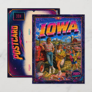 Carte postale de l'Iowa des années 80 Rétro