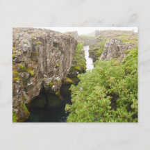 Carte postale de l'Islande de canyon de Flosagja