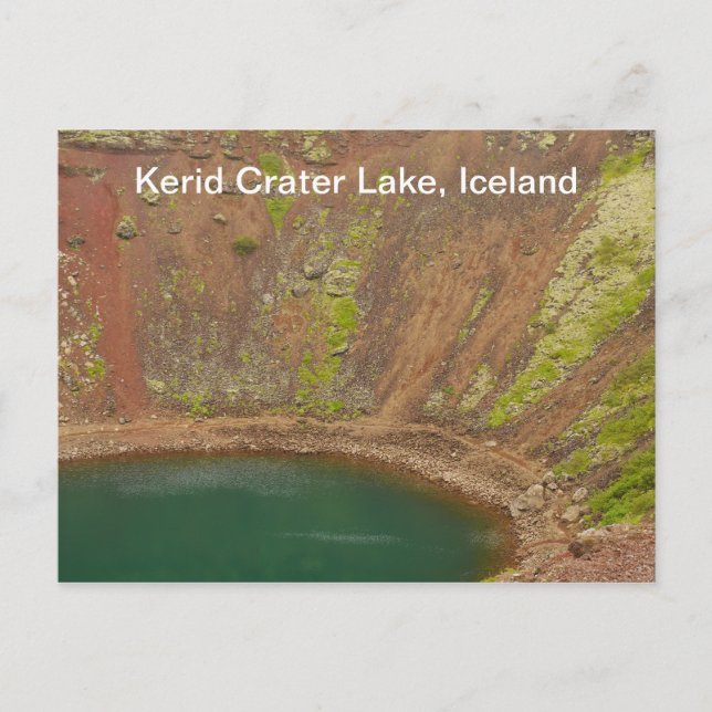 Carte postale de l'Islande de cratère de Kerid (Devant)